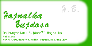 hajnalka bujdoso business card